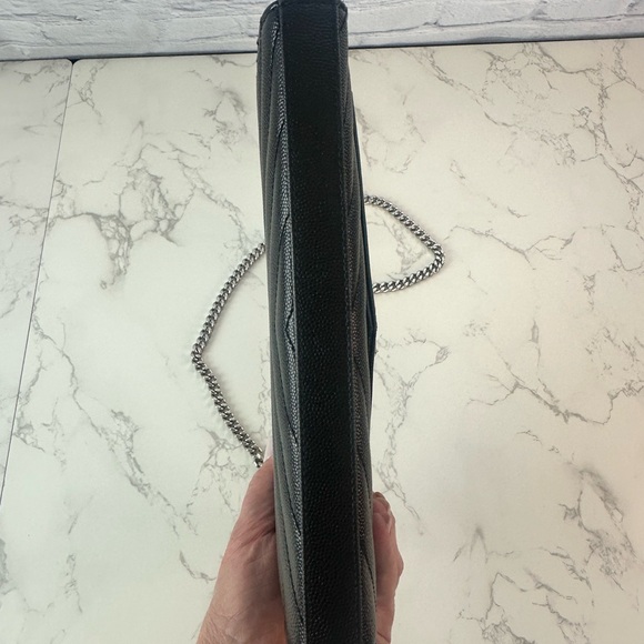 ❗️SOLD❗️Pre-Owned YSL Black Leather Wallet On Chain (Small) - Picture 8 of 8